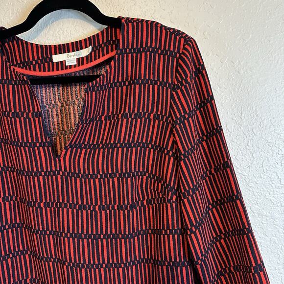 Boden Easy Notch Tunic Dress size 8R Red And Navy Casual Classic Career Holiday - Picture 5 of 10